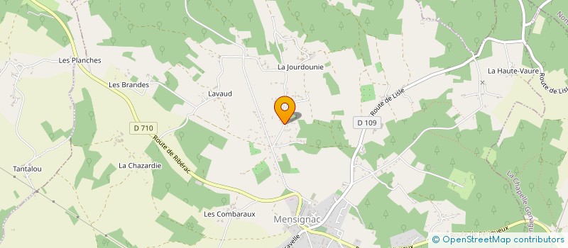 localisation de l'entreprise MONSIEUR JEAN LOUIS ROGERET  MENSIGNAC