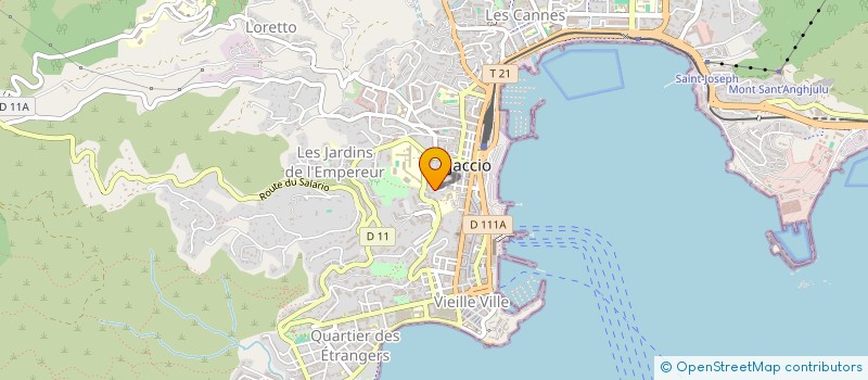 localisation de l'entreprise MONSIEUR JEAN LOUIS SETTI  AJACCIO