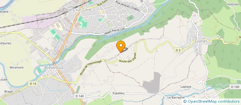 localisation de l'entreprise MONSIEUR JEAN LOUIS VAYRAC  GLANES