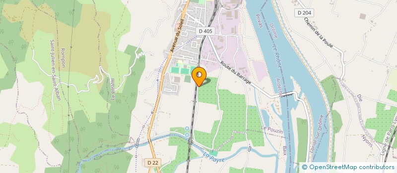 localisation de l'entreprise MONSIEUR JEAN LOUIS VETTER  LE POUZIN