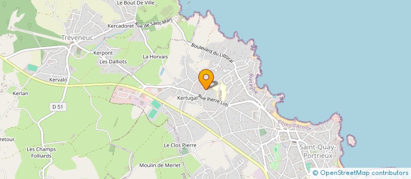 localisation de l'entreprise MONSIEUR JEAN-LOUP MULLER  SAINT-QUAY-PORTRIEUX