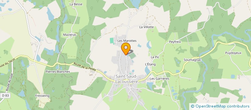 localisation de l'entreprise MONSIEUR JEAN-LOUP POTOT  SAINT-SAUD-LACOUSSIERE