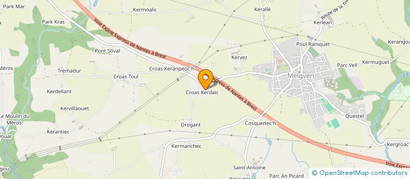 localisation de l'entreprise MONSIEUR JEAN-LOUP THERY  MELGVEN