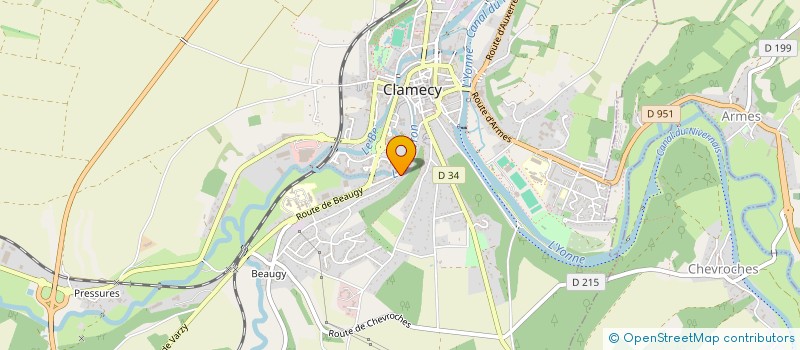 localisation de l'entreprise MONSIEUR JEAN LOUVEAU à CLAMECY