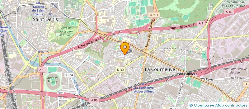 localisation de l'entreprise MONSIEUR JEAN LOVINSKY DUCASSE à LA COURNEUVE