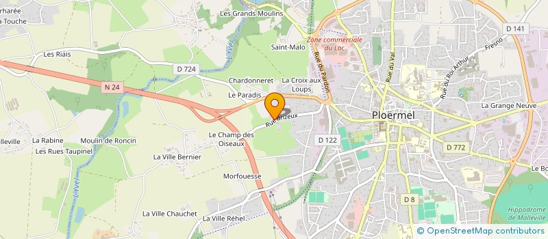 localisation de l'entreprise MONSIEUR JEAN LUC ANDRE MARIE LALY  PLOERMEL