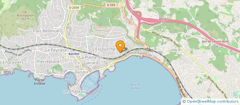 localisation de l'entreprise MONSIEUR JEAN-LUC ARRIGHI à BANDOL
