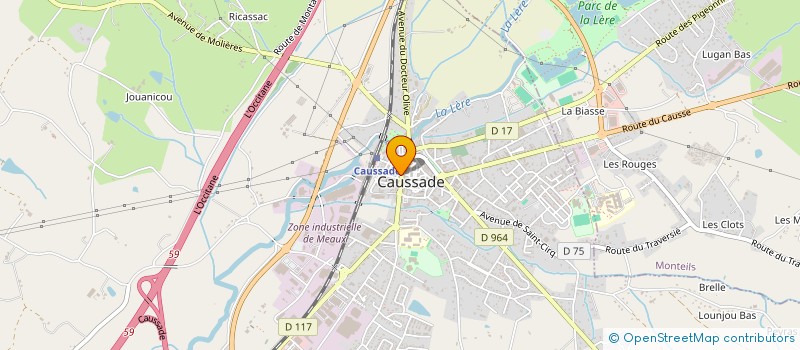 localisation de l'entreprise MONSIEUR JEAN-LUC BACHERIN  CAUSSADE