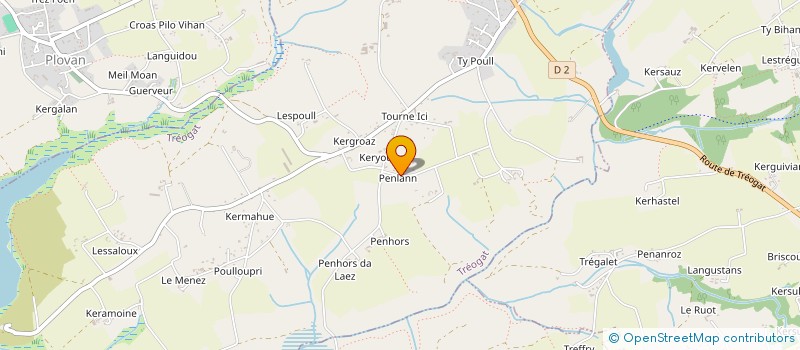 localisation de l'entreprise MONSIEUR JEAN LUC BAILLE  TREOGAT