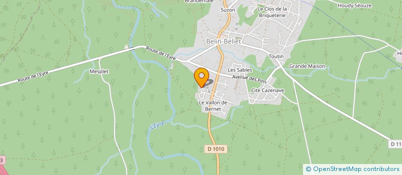 localisation de l'entreprise MONSIEUR JEAN-LUC BAINVEL  BELIN-BELIET