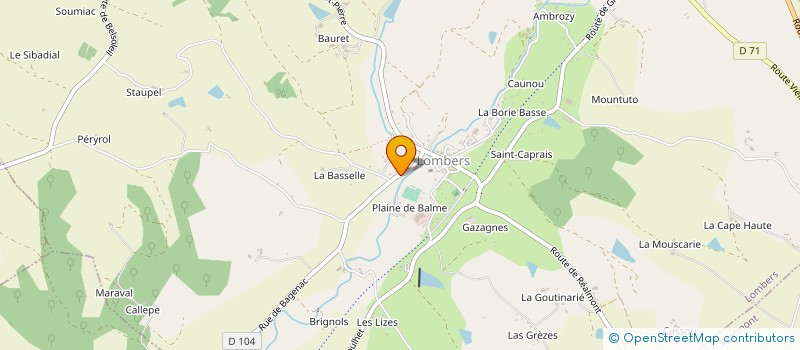 localisation de l'entreprise MONSIEUR JEAN-LUC BARDOU  LOMBERS