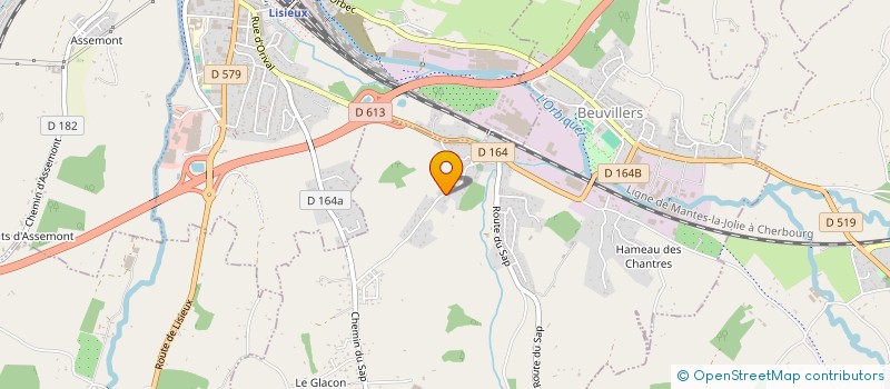 localisation de l'entreprise MONSIEUR JEAN-LUC BAZIERE  LE MESNIL-GUILLAUME