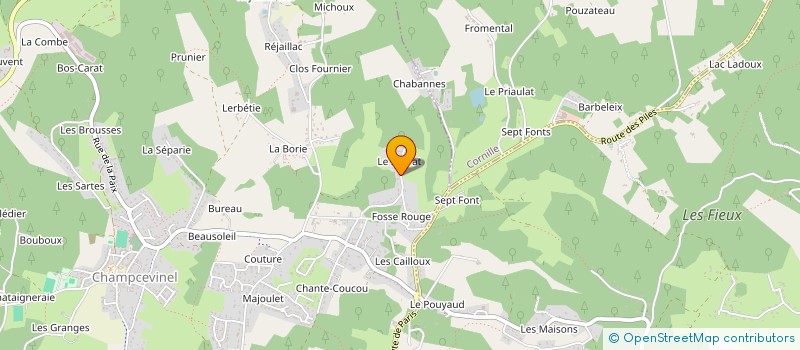 localisation de l'entreprise MONSIEUR JEAN LUC BELLAT  CHAMPCEVINEL