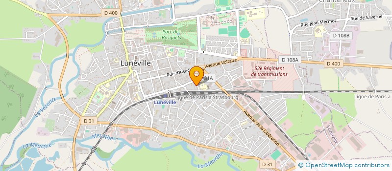 localisation de l'entreprise MONSIEUR JEAN-LUC BELPERIN  LUNEVILLE