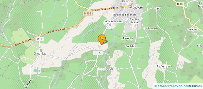 localisation de l'entreprise MONSIEUR JEAN LUC BOISSEAU  GREZILLAC