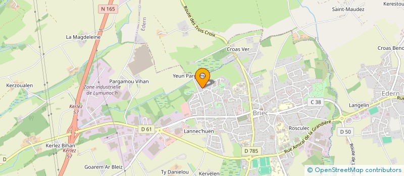 localisation de l'entreprise MONSIEUR JEAN LUC BROUSTAL  BRIEC