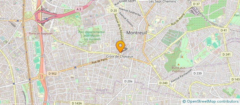 localisation de l'entreprise MONSIEUR JEAN-LUC BULLIER à MONTREUIL