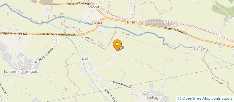 localisation de l'entreprise MONSIEUR JEAN LUC CABARES  LE FAGET