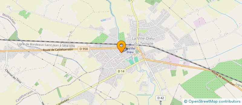 localisation de l'entreprise MONSIEUR JEAN-LUC CARRIE  LA VILLE-DIEU-DU-TEMPLE