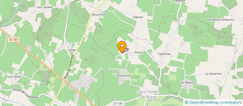 localisation de l'entreprise MONSIEUR JEAN-LUC CAZAUFRANC  SAINT-VIVIEN-DE-BLAYE