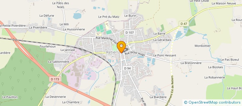 localisation de l'entreprise MONSIEUR JEAN-LUC CAZIER à RETIERS