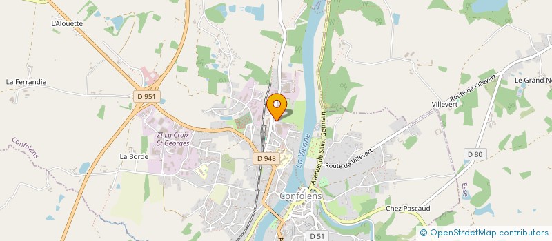 localisation de l'entreprise MONSIEUR JEAN-LUC CHAGNON  CONFOLENS