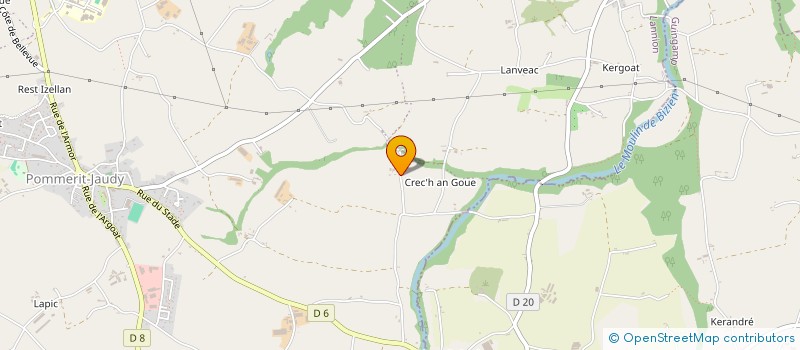 localisation de l'entreprise MONSIEUR JEAN-LUC COADIC  LA ROCHE-JAUDY