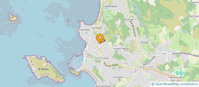 localisation de l'entreprise MONSIEUR JEAN-LUC COMMERCY  TREBEURDEN