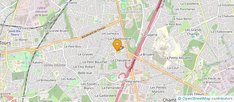 localisation de l'entreprise MONSIEUR JEAN-LUC COUAT  CHAMBRAY-LES-TOURS