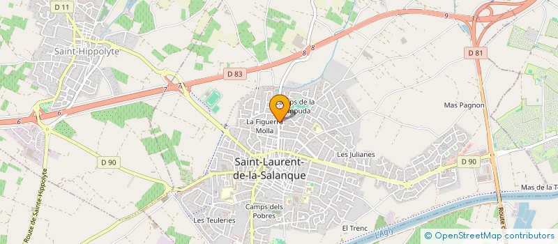 localisation de l'entreprise MONSIEUR JEAN LUC COUBRIS à SAINT-LAURENT-DE-LA-SALANQUE