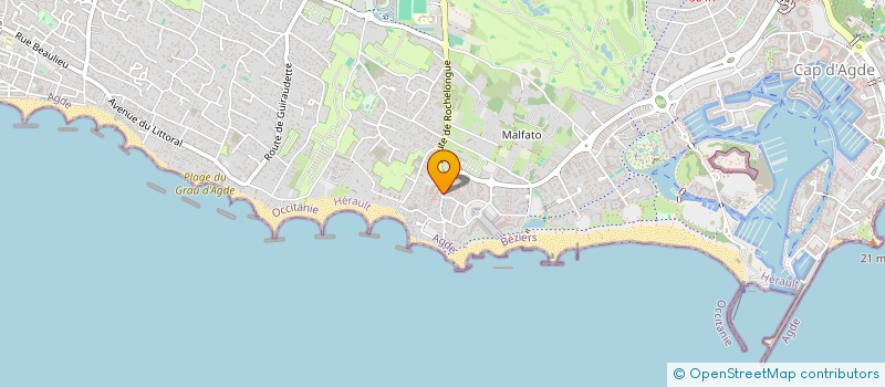 localisation de l'entreprise MONSIEUR JEAN LUC CROS  AGDE