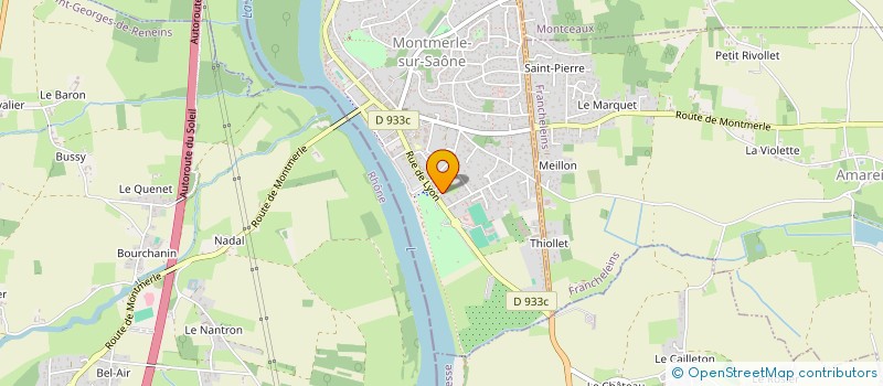 localisation de l'entreprise MONSIEUR JEAN-LUC CUILLERAT  MONTMERLE-SUR-SAONE