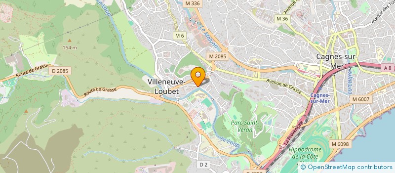 localisation de l'entreprise MONSIEUR JEAN-LUC DELACROIX  VILLENEUVE-LOUBET