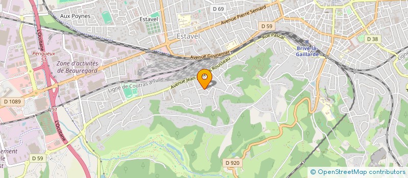 localisation de l'entreprise MONSIEUR JEAN-LUC DELCLAUD  BRIVE LA GAILLARDE