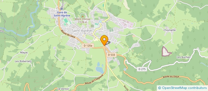 localisation de l'entreprise MONSIEUR JEAN-LUC DESFONDS  SAINT-AGREVE