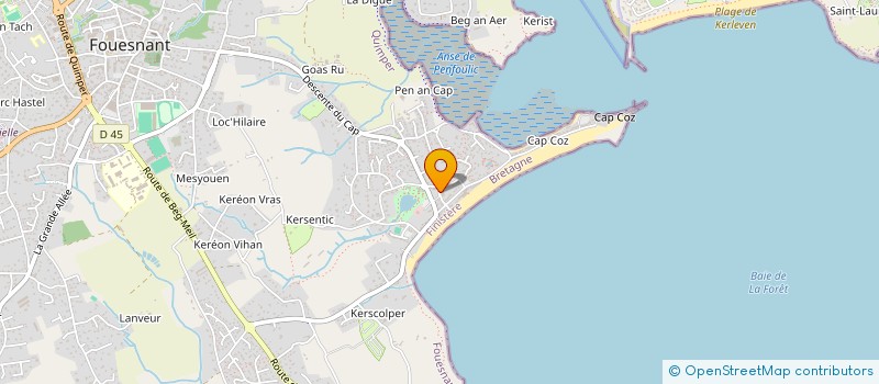 localisation de l'entreprise MONSIEUR JEAN-LUC DEVERGNE  FOUESNANT