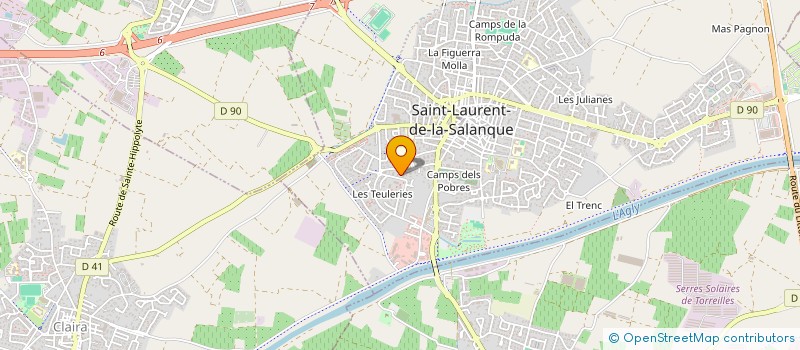 localisation de l'entreprise MONSIEUR JEAN-LUC DIEUSOLAGE  SAINT-LAURENT-DE-LA-SALANQUE