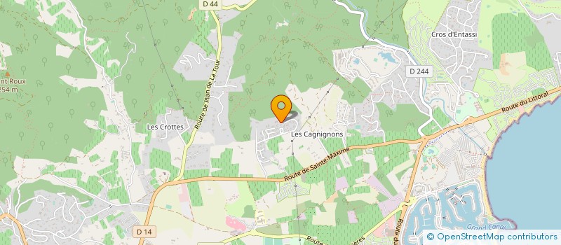 localisation de l'entreprise MONSIEUR JEAN-LUC DOVERO  GRIMAUD