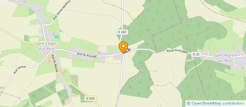 localisation de l'entreprise MONSIEUR JEAN-LUC DUHAMEL  SAINT-LEGER-AUX-BOIS