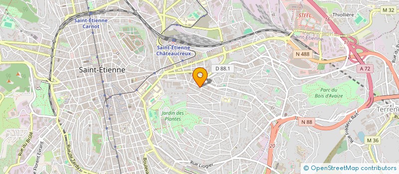 localisation de l'entreprise MONSIEUR JEAN LUC DUVERT  SAINT-ETIENNE