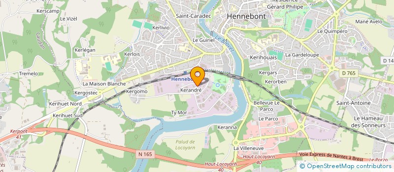 localisation de l'entreprise MONSIEUR JEAN LUC EVANNO  HENNEBONT