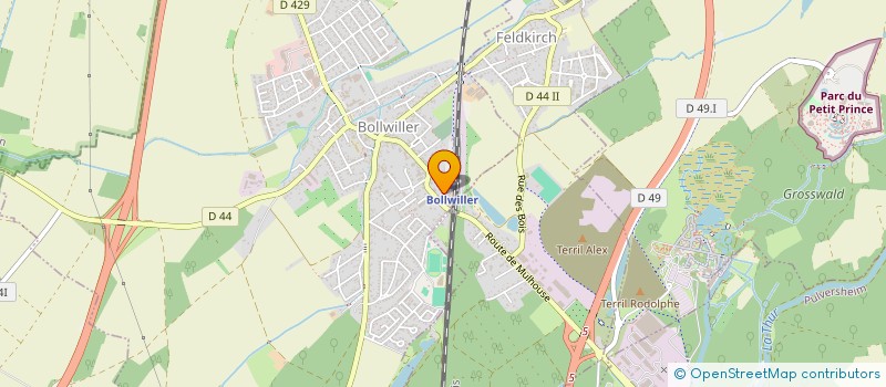 localisation de l'entreprise MONSIEUR JEAN-LUC FECHTING  BOLLWILLER