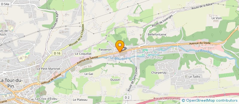 localisation de l'entreprise MONSIEUR JEAN-LUC FERRAND  SAINT-CLAIR-DE-LA-TOUR