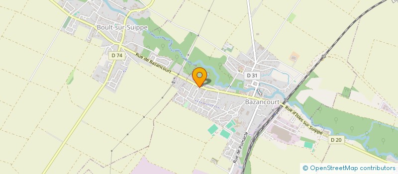 localisation de l'entreprise MONSIEUR JEAN-LUC FRADIN  BAZANCOURT