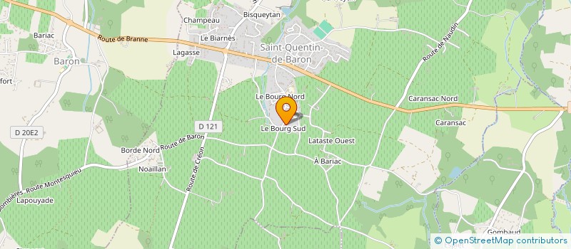 localisation de l'entreprise MONSIEUR JEAN LUC FREDON  SAINT-QUENTIN-DE-BARON