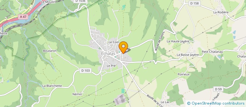 localisation de l'entreprise MONSIEUR JEAN LUC GAFFRIC  ECHALAS