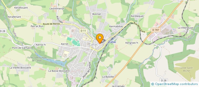 localisation de l'entreprise MONSIEUR JEAN-LUC GUEGAN à CALLAC