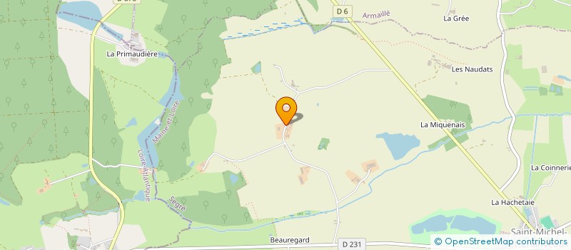 localisation de l'entreprise MONSIEUR JEAN-LUC HAMARD  OMBREE D'ANJOU