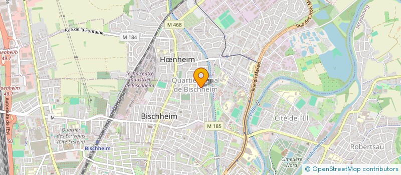 localisation de l'entreprise MONSIEUR JEAN-LUC HAMM  BISCHHEIM