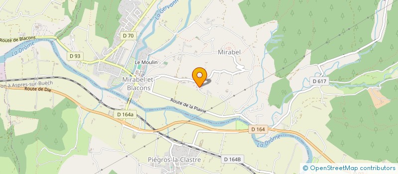 localisation de l'entreprise MONSIEUR JEAN-LUC JUGE  MIRABEL-ET-BLACONS